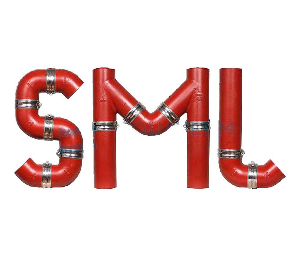 Sml тройник 100х50. чугунный безраструбный sml. труба sml 100. труба чугунная безраструбная sml ду 50. тройник безраструбный sml dn100.